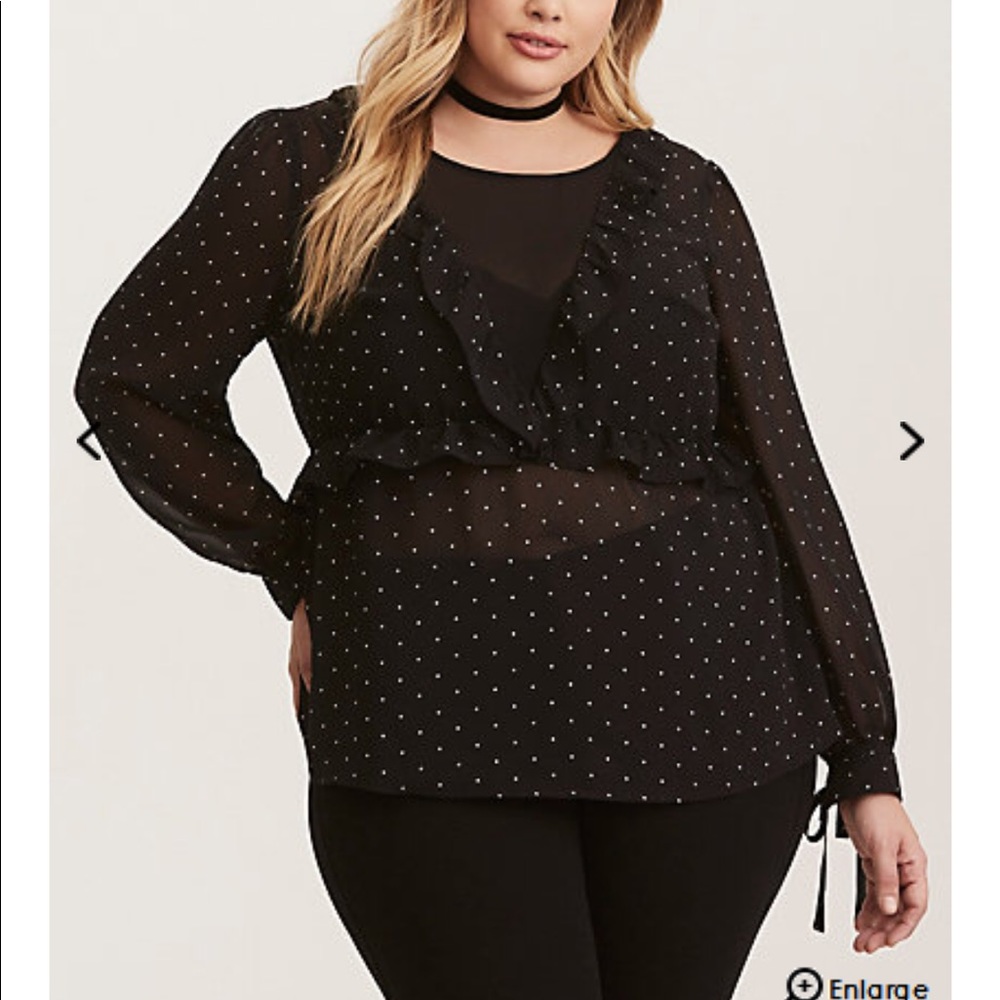 Black Torrid Polka Dot Top